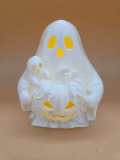 Geist mit Kürbis – LED Teelicht Halloween Deko — Image 6 of 10