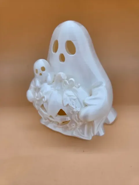 Geist mit Kürbis – LED Teelicht Halloween Deko — Image 9 of 10