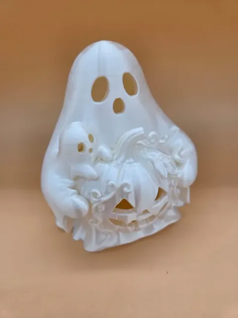 Geist mit Kürbis – LED Teelicht Halloween Deko — Image 8 of 10