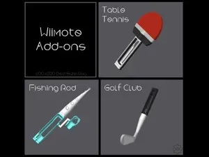 Wiimote Addons - Fishing Rod, Golf Club, Paddle