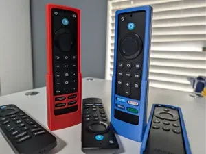 Amazon Fire TV Remote cover with AIr Tag Moto Tag