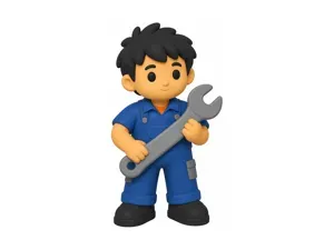 Mechanic Hero Mini Figure - Cute Desk Collectible