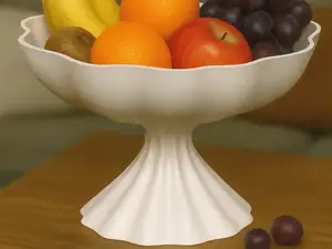 Elegante Obstschale – Wellen-Design
