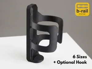 Top-Entry Bottle Holder – 6 Sizes - B-RAIL System