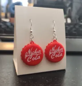 Fallout Nuka Cola Bottle Cap Earrings