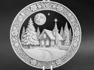 Christmas Ornament Snow Village Church