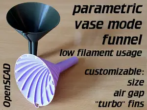 parametric vase mode funnel