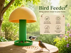 Minimal Hanging Bird Feeder for Gardens