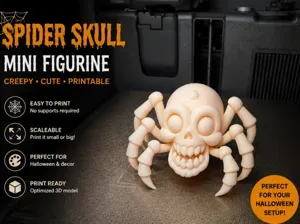 Spider Skull – Creepy Halloween Figurine