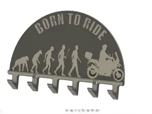 Born to Ride - Motorcycle Evolution Key Holder