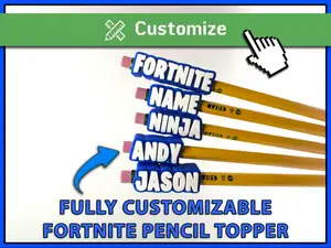Fortnite Font Custom Pencil Topper Maker