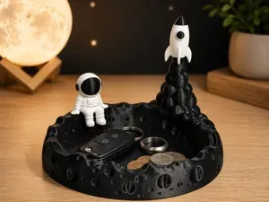 Astronaut Rocket Moon Catch-All Tray