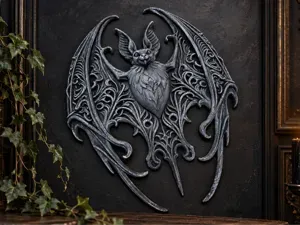 Gothic Fledermaus – Ornamentale Wanddekoration