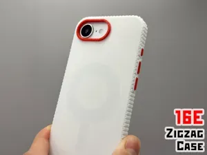 iPhone 16 E Zigzag Case Customizable Button