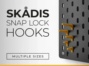 IKEA Skadis Snap Lock Keychain Hooks