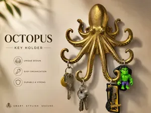 Octopus Wall Key Holder | Stylish Key Organizer