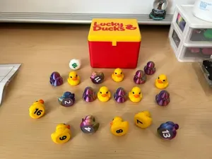 Numbered Lucky Ducks with Storage Box