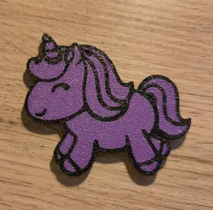 Purple Unicorn Keychain