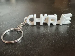 Porte clés personnalisé avec le prénom CHARLIE