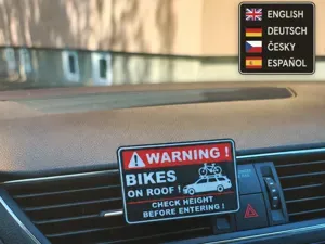 Car bike roof rack reminder clip