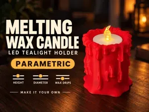 Melting Candle – Parametric LED Tealight Holder