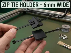 Strong Zip Tie Holder 6mm – Slim Cable Management