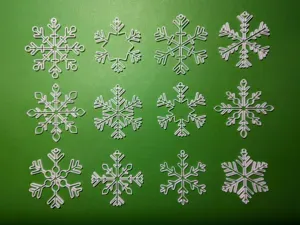 Christmas Snowflake Ornaments / Decorations V1