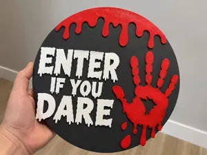 Enter If You Dare – Halloween Bloody Hand Decor
