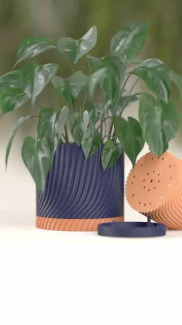 planter with drainage tray. easy quick print — Фото 10 из 11