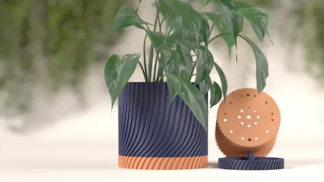 planter with drainage tray. easy quick print — Фото 2 из 11