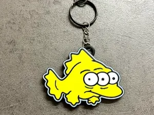 yellow fish keychain