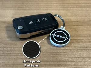 Schlüsselanhänger Nissan Auto rund