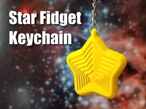 5‑Point Star Fidget Keychain – 3D Printed Toy
