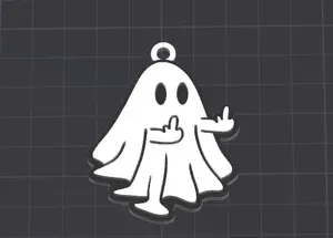 alternate ghost keychain / necklace charm (free for commercial use)