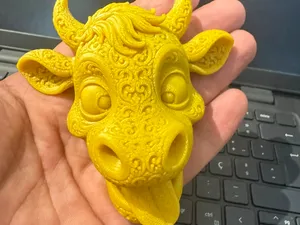 Ornamental Cow Head Detailed Wall Decor