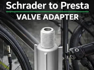 Schrader to Presta valve adapter for bike