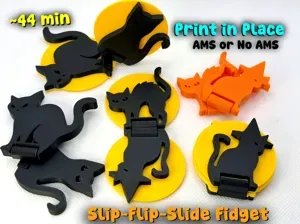 Halloween Cat Slider + Flip Fidget Toy (~38 mins)