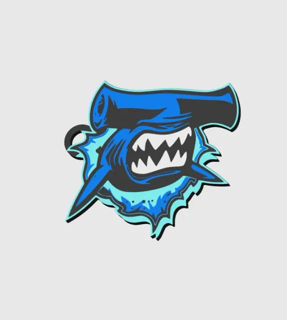 Hammerhead Shark 2D Art & Keychain — Image 4 of 4