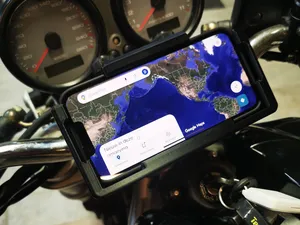 Heavy duty iPhone 14 phone holder for motorcycle