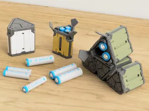 3-Hatch Missile Pod Battery Case Ver2.0 AA & AAA