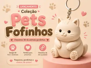 Chaveiro Gato Fofinho| Coleção Pets Fofinhos