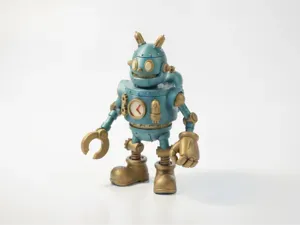 Cute Robot Figurine Chibi Desktop 3D Printable
