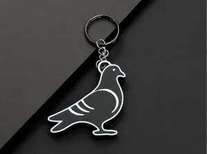 stylish pigeon keychain