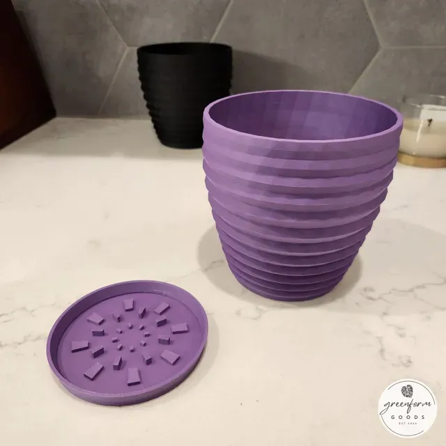 Geometric Planter with Subtle Twisting Rings — Фото 9 из 9