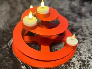 christmas tree tea light spiral