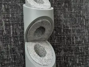 Pipe insulation cutting template