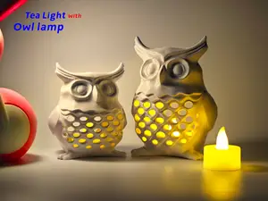 Tea Light with Owl lamp