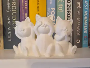 three funny kittens
