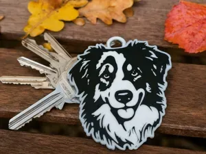 Border Collie KEYCHAIN