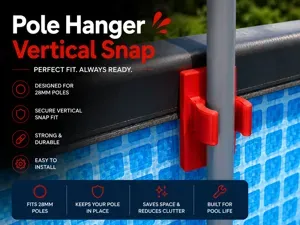 Pole Hanger - vertical snap - fi 28, 20mm